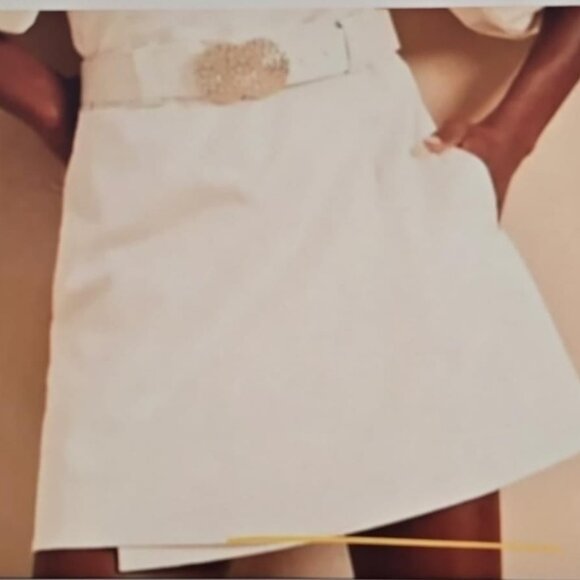 Banana Republic Harbison Mini Skirt A line Wrap Pink with detachable belt (NWT) - Picture 4 of 5